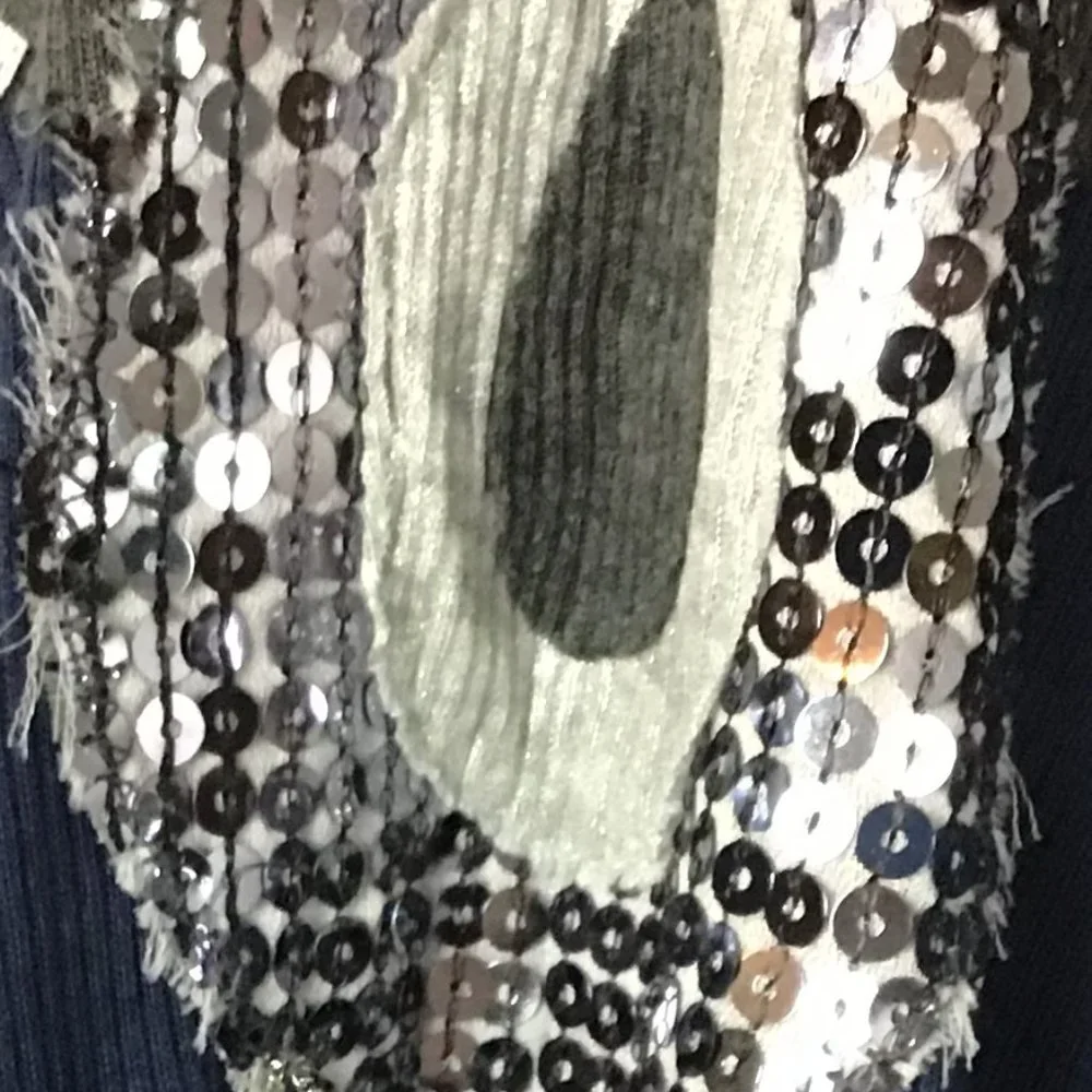 Custo Barcelona Vintage Blue Emblished T Shirt - Picture 4 of 12